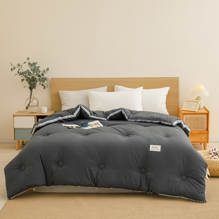 91家纺网 家纺一手货源 找家纺 （总）小叮当家纺仓储工厂店 2025新款无印风水洗磨毛立体大豆纤维被被子被芯