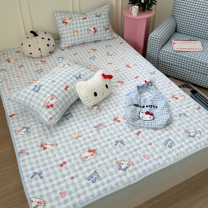 91家纺网 家纺一手货源 找家纺 （总）Sweet dreams甜梦 2025新款高克重牛奶绒印花夹棉床笠