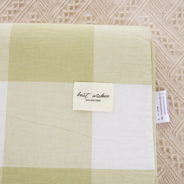 91家纺网 家纺一手货源 找家纺 大黄蜂家居家纺 2025新款全棉水洗棉乳胶枕头枕芯枕套 绿大格