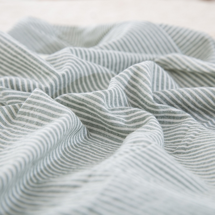 91家纺网 家纺一手货源 找家纺 大黄蜂家居家纺 2025新款全棉水洗棉乳胶枕头枕芯枕套 绿细条