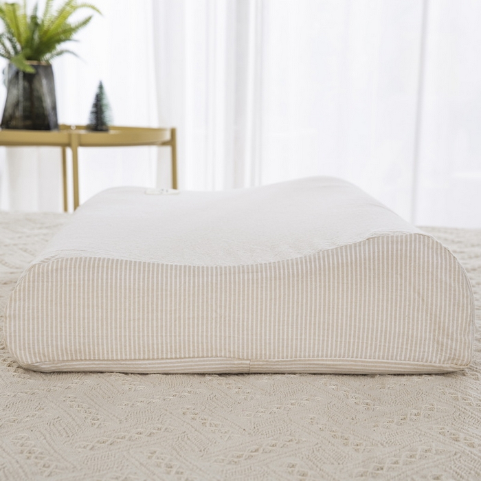 91家纺网 家纺一手货源 找家纺 大黄蜂家居家纺 2025新款全棉水洗棉乳胶枕头枕芯枕套 米细条