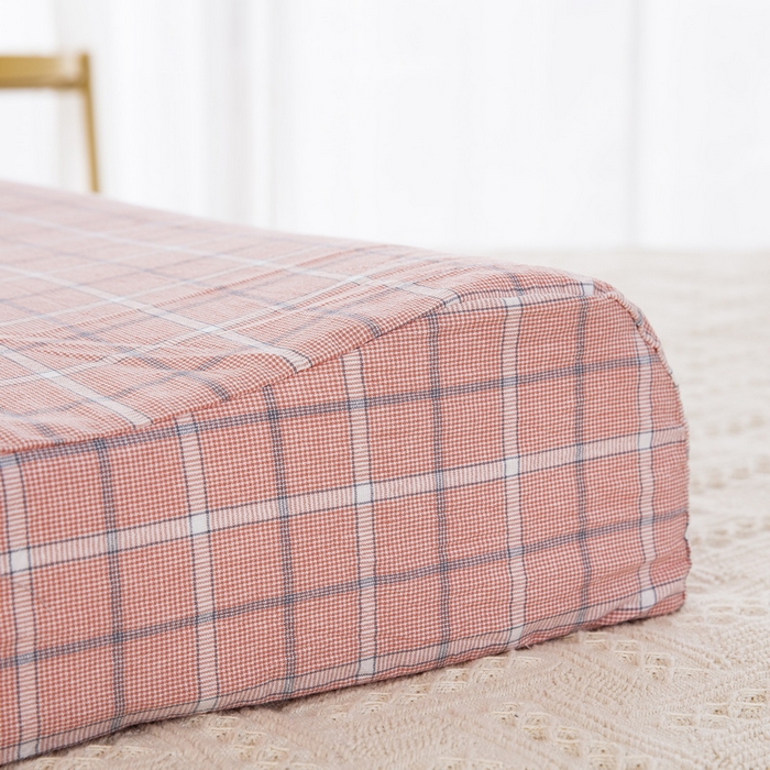 91家纺网 家纺一手货源 找家纺 大黄蜂家居家纺 2025新款全棉水洗棉乳胶枕头枕芯枕套 千禧格粉