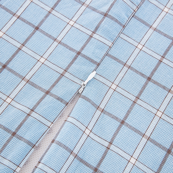 91家纺网 家纺一手货源 找家纺 大黄蜂家居家纺 2025新款全棉水洗棉乳胶枕头枕芯枕套 千禧格蓝