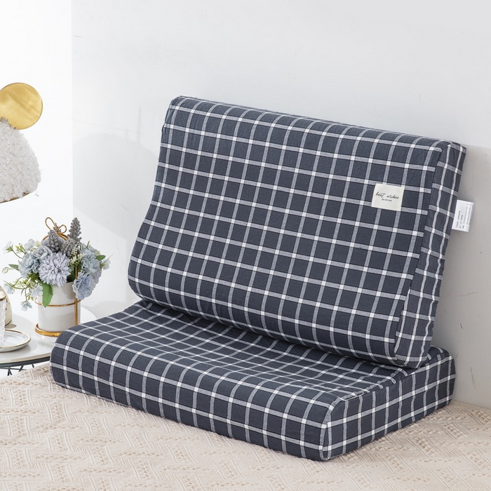 91家纺网 家纺一手货源 找家纺 大黄蜂家居家纺 2025新款全棉水洗棉乳胶枕头枕芯枕套 青春旋律灰