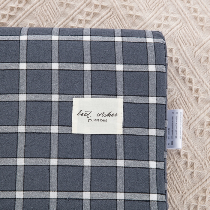 91家纺网 家纺一手货源 找家纺 大黄蜂家居家纺 2025新款全棉水洗棉乳胶枕头枕芯枕套 青春旋律灰