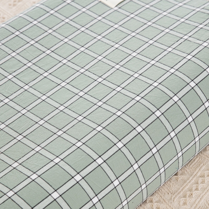 91家纺网 家纺一手货源 找家纺 大黄蜂家居家纺 2025新款全棉水洗棉乳胶枕头枕芯枕套 青春旋律绿