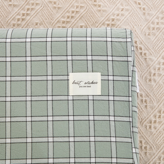 91家纺网 家纺一手货源 找家纺 大黄蜂家居家纺 2025新款全棉水洗棉乳胶枕头枕芯枕套 青春旋律绿