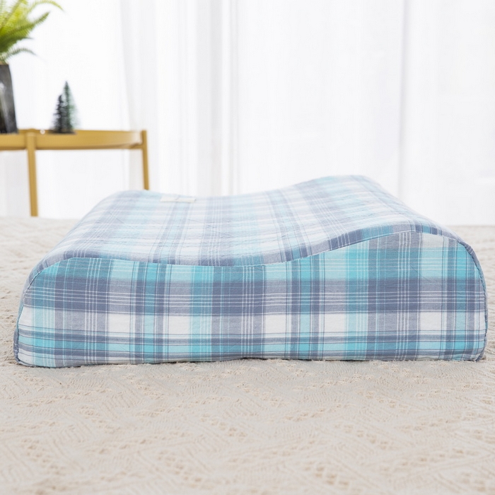 91家纺网 家纺一手货源 找家纺 大黄蜂家居家纺 2025新款全棉水洗棉乳胶枕头枕芯枕套 舞动青春蓝