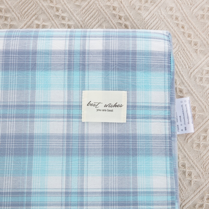 91家纺网 家纺一手货源 找家纺 大黄蜂家居家纺 2025新款全棉水洗棉乳胶枕头枕芯枕套 舞动青春蓝