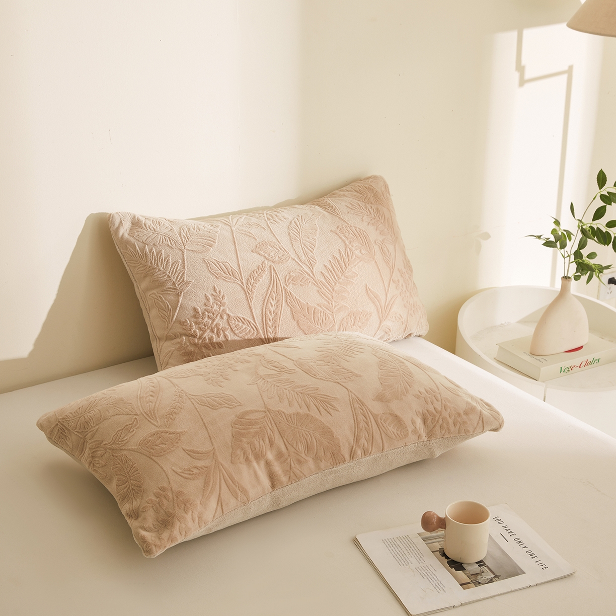 91家纺网 家纺一手货源 找家纺 熙宴家纺 2025新款可拆洗提花牛奶绒新疆棉花被 被子被芯 奶咖+卡其