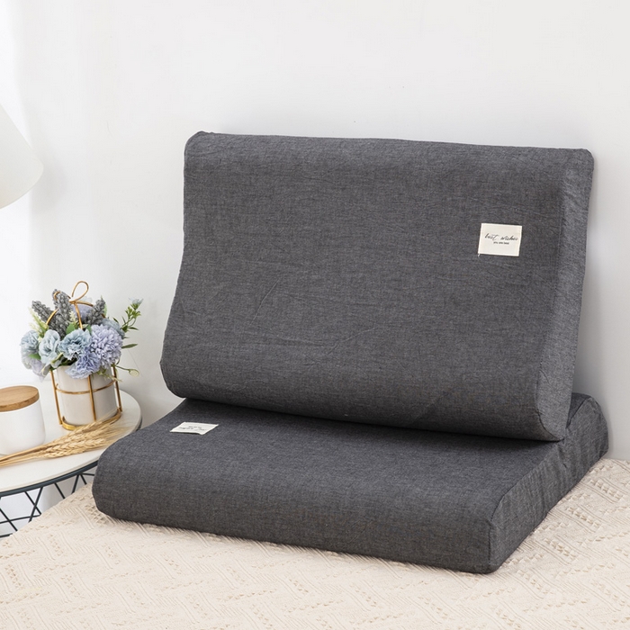 91家纺网 家纺一手货源 找家纺 大黄蜂家居家纺 2025新款全棉水洗棉乳胶枕套 低调灰