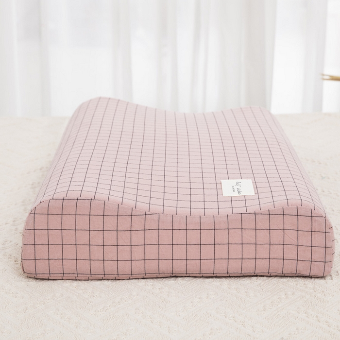 91家纺网 家纺一手货源 找家纺 大黄蜂家居家纺 2025新款全棉水洗棉乳胶枕套 粉小格