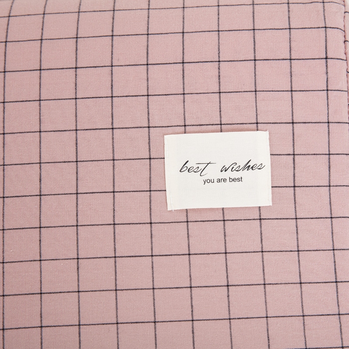 91家纺网 家纺一手货源 找家纺 大黄蜂家居家纺 2025新款全棉水洗棉乳胶枕套 粉小格