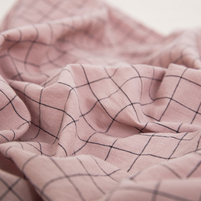 91家纺网 家纺一手货源 找家纺 大黄蜂家居家纺 2025新款全棉水洗棉乳胶枕套 粉小格