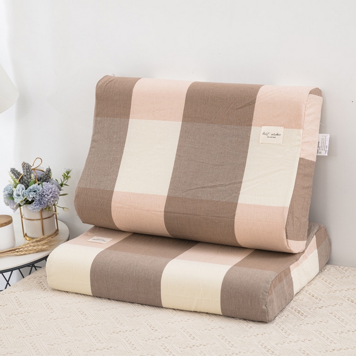 91家纺网 家纺一手货源 找家纺 大黄蜂家居家纺 2025新款全棉水洗棉乳胶枕套 格调粉