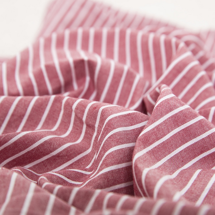 91家纺网 家纺一手货源 找家纺 大黄蜂家居家纺 2025新款全棉水洗棉乳胶枕套 红细条