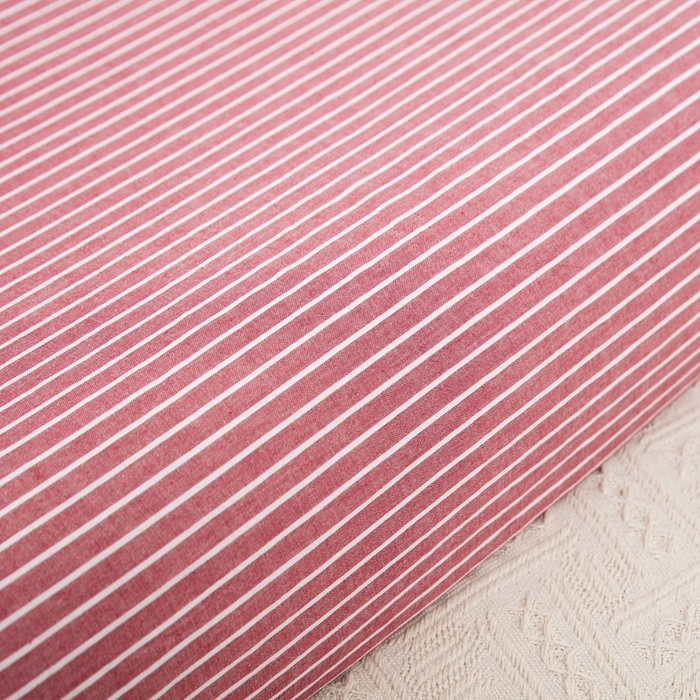 91家纺网 家纺一手货源 找家纺 大黄蜂家居家纺 2025新款全棉水洗棉乳胶枕套 红细条