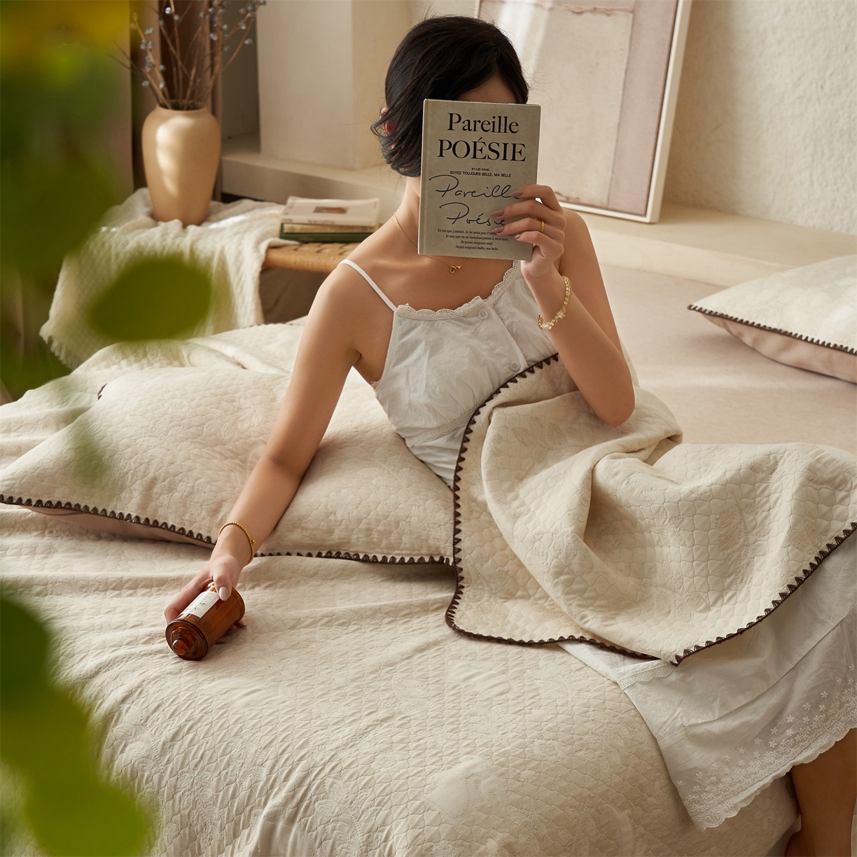 91家纺网 家纺一手货源 找家纺 （总）金鹰 2025新款A类全棉棉麻毛多功能盖毯床盖床单