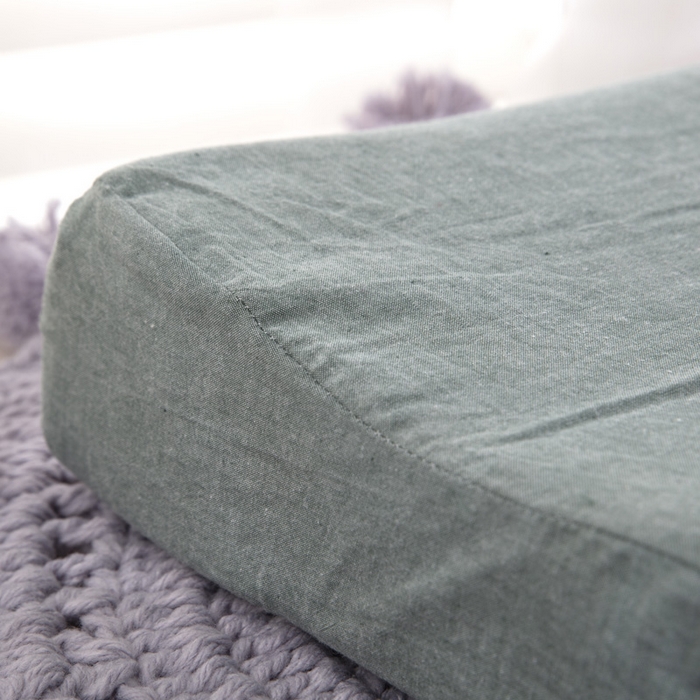 91家纺网 家纺一手货源 找家纺 大黄蜂家居家纺 2025新款全棉水洗棉乳胶枕套 墨子绿