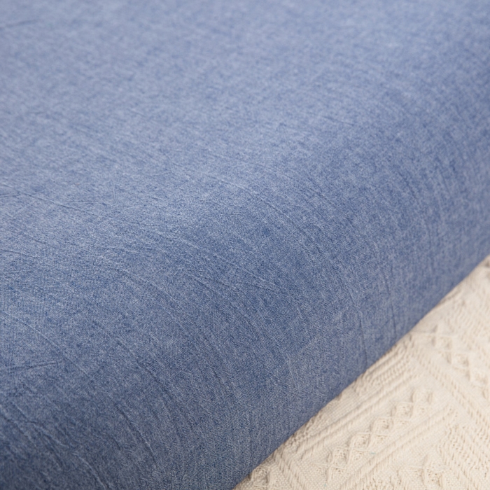 91家纺网 家纺一手货源 找家纺 大黄蜂家居家纺 2025新款全棉水洗棉乳胶枕套 牛仔蓝