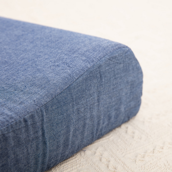 91家纺网 家纺一手货源 找家纺 大黄蜂家居家纺 2025新款全棉水洗棉乳胶枕套 牛仔蓝