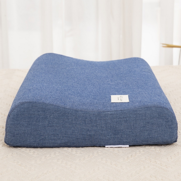 91家纺网 家纺一手货源 找家纺 大黄蜂家居家纺 2025新款全棉水洗棉乳胶枕套 牛仔蓝