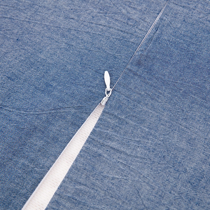 91家纺网 家纺一手货源 找家纺 大黄蜂家居家纺 2025新款全棉水洗棉乳胶枕套 牛仔蓝