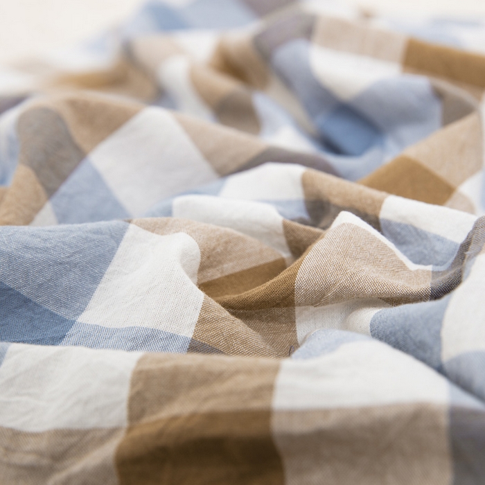 91家纺网 家纺一手货源 找家纺 大黄蜂家居家纺 2025新款全棉水洗棉乳胶枕套 七彩格