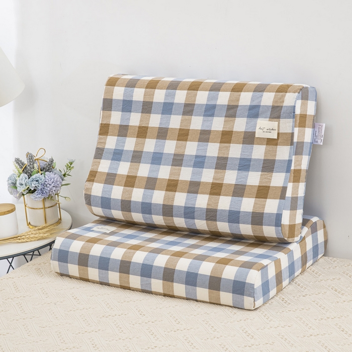 91家纺网 家纺一手货源 找家纺 大黄蜂家居家纺 2025新款全棉水洗棉乳胶枕套 七彩格