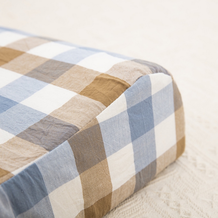 91家纺网 家纺一手货源 找家纺 大黄蜂家居家纺 2025新款全棉水洗棉乳胶枕套 七彩格