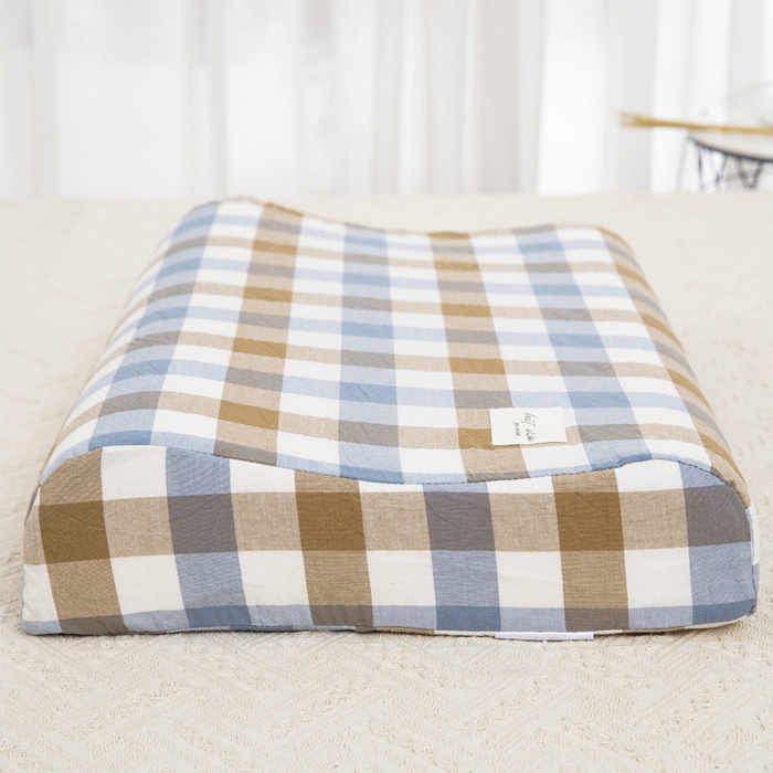 91家纺网 家纺一手货源 找家纺 大黄蜂家居家纺 2025新款全棉水洗棉乳胶枕套 七彩格