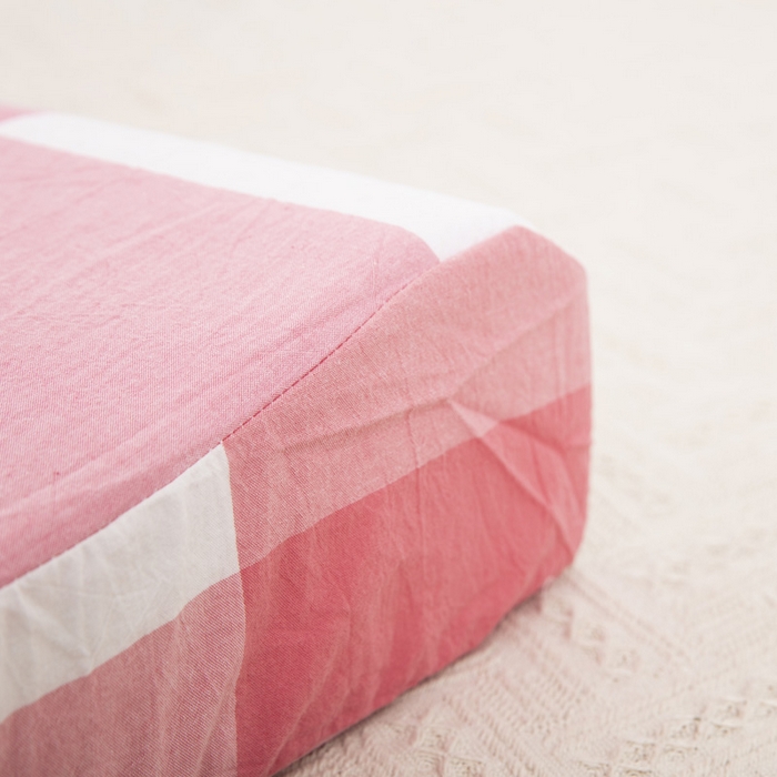 91家纺网 家纺一手货源 找家纺 大黄蜂家居家纺 2025新款全棉水洗棉乳胶枕套 浅咖红