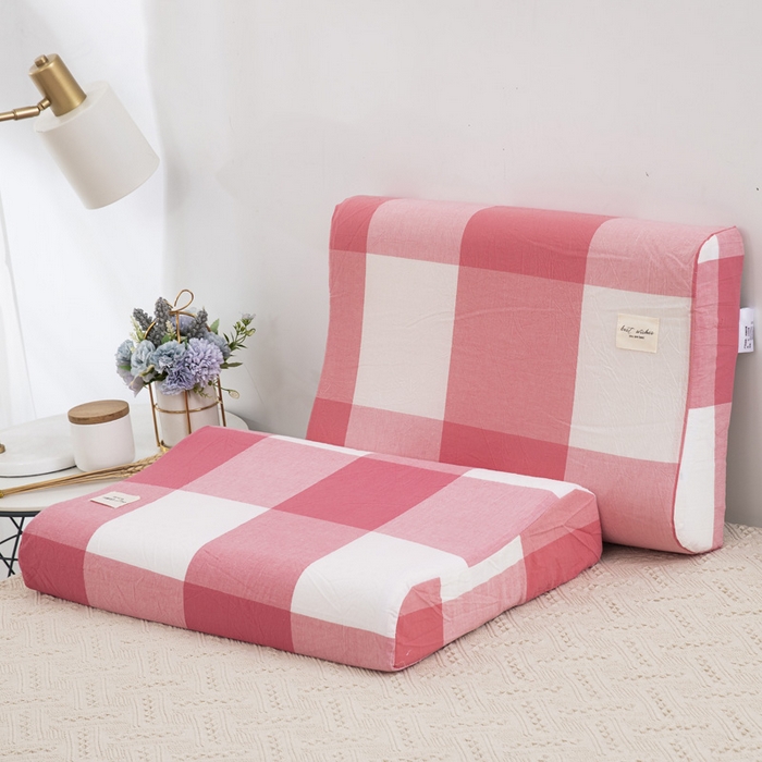 大黄蜂家居家纺 2025新款全棉水洗棉乳胶枕套 浅咖红