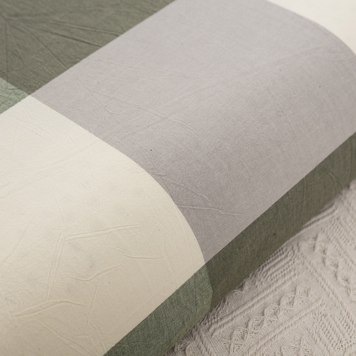 91家纺网 家纺一手货源 找家纺 大黄蜂家居家纺 2025新款全棉水洗棉乳胶枕套 浅咖绿