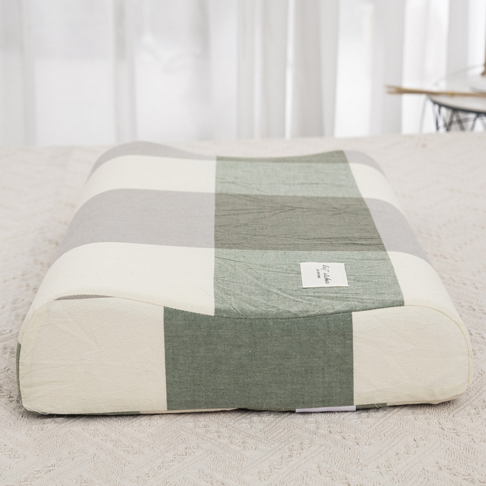 91家纺网 家纺一手货源 找家纺 大黄蜂家居家纺 2025新款全棉水洗棉乳胶枕套 浅咖绿