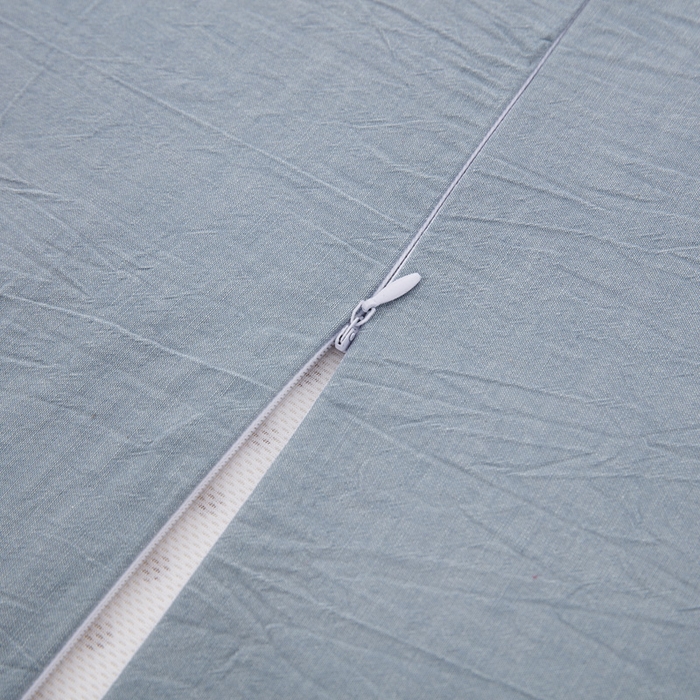 91家纺网 家纺一手货源 找家纺 大黄蜂家居家纺 2025新款全棉水洗棉乳胶枕套 清雅蓝