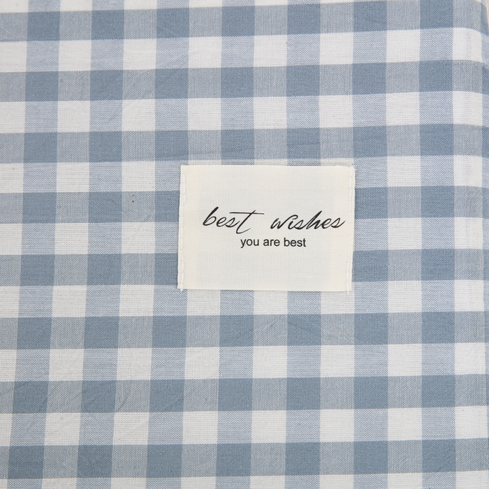 91家纺网 家纺一手货源 找家纺 大黄蜂家居家纺 2025新款全棉水洗棉乳胶枕套 水蓝小格