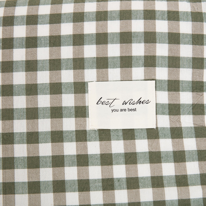 91家纺网 家纺一手货源 找家纺 大黄蜂家居家纺 2025新款全棉水洗棉乳胶枕套 水绿小格