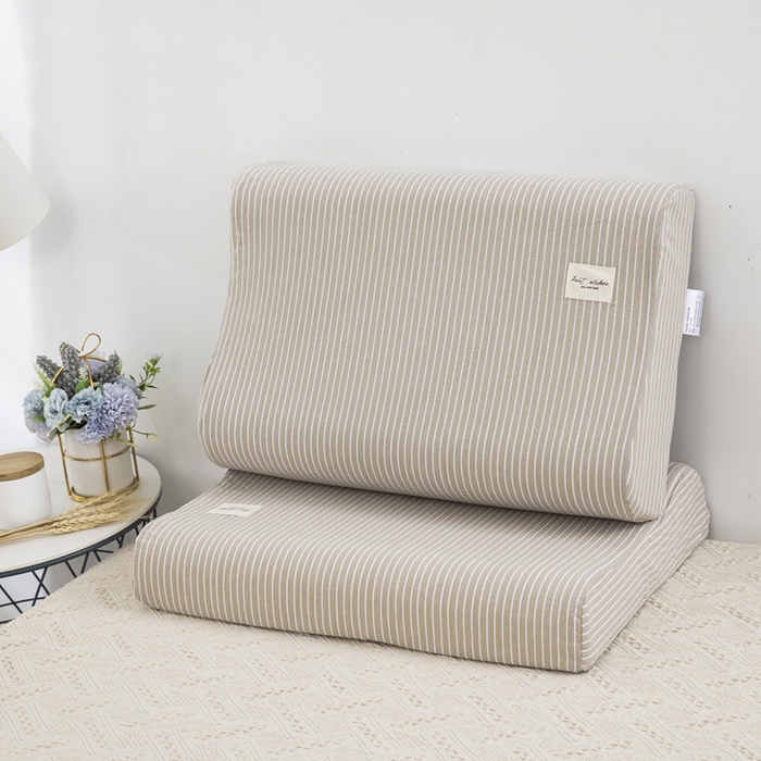 91家纺网 家纺一手货源 找家纺 大黄蜂家居家纺 2025新款全棉水洗棉乳胶枕套 素麻条