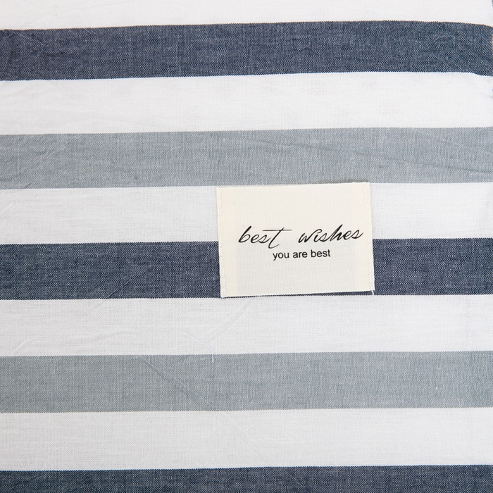 91家纺网 家纺一手货源 找家纺 大黄蜂家居家纺 2025新款全棉水洗棉乳胶枕套 条纹蓝