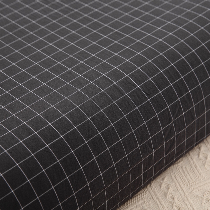 91家纺网 家纺一手货源 找家纺 大黄蜂家居家纺 2025新款全棉水洗棉乳胶枕套 小灰格