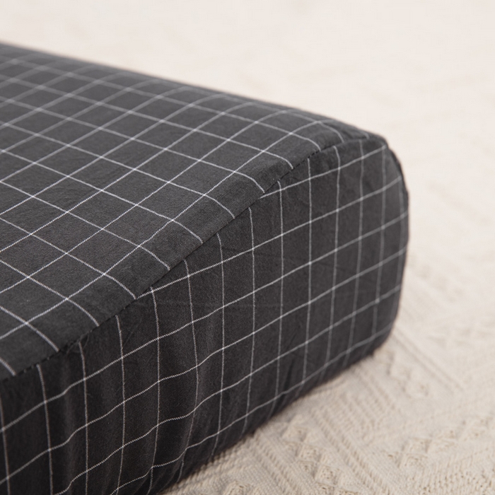 91家纺网 家纺一手货源 找家纺 大黄蜂家居家纺 2025新款全棉水洗棉乳胶枕套 小灰格