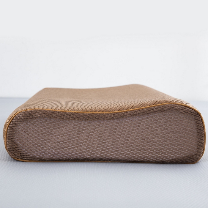 91家纺网 家纺一手货源 找家纺 大黄蜂家居家纺 2025新款艾草冰滕乳胶枕套含芯 净面深黄