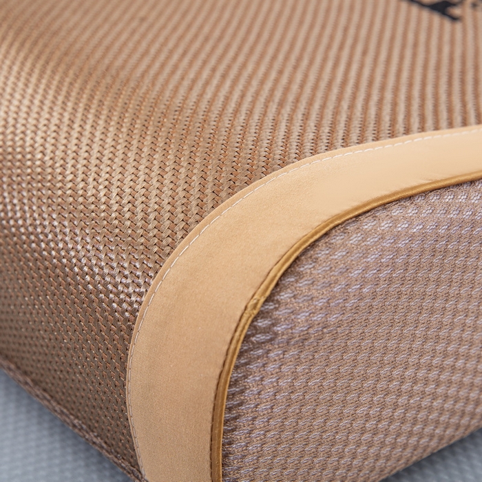 91家纺网 家纺一手货源 找家纺 大黄蜂家居家纺 2025新款艾草冰滕乳胶枕套含芯 拼色H款黄