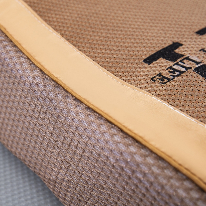 91家纺网 家纺一手货源 找家纺 大黄蜂家居家纺 2025新款艾草冰滕乳胶枕套含芯 拼色H款黄