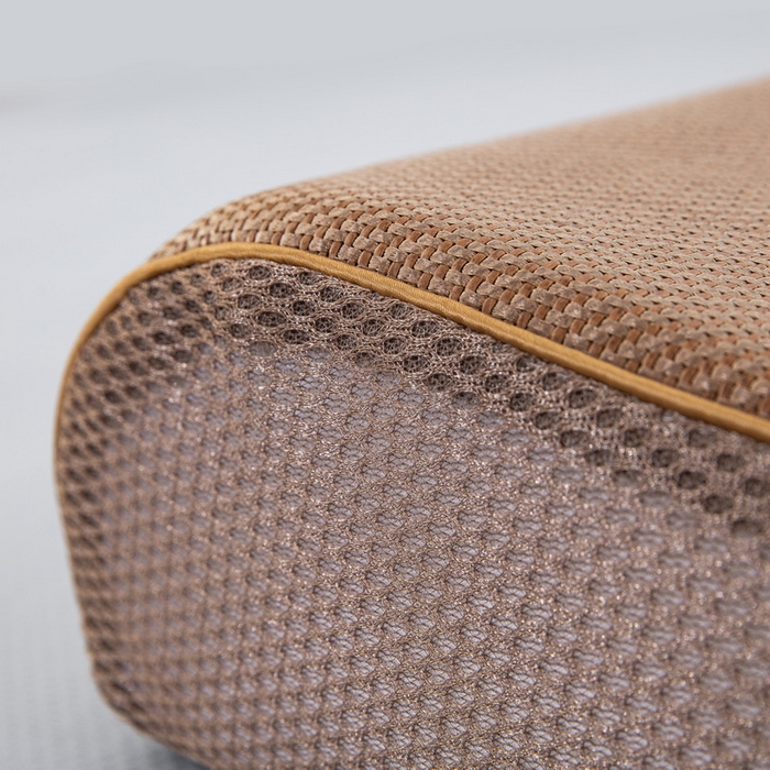 91家纺网 家纺一手货源 找家纺 大黄蜂家居家纺 2025新款艾草冰滕乳胶枕套含芯 小恐龙黄