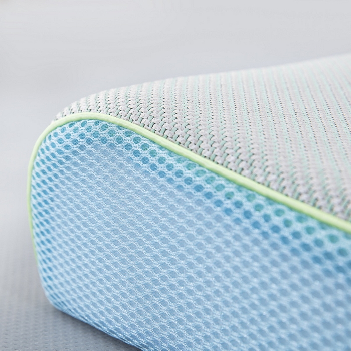 91家纺网 家纺一手货源 找家纺 大黄蜂家居家纺 2025新款艾草冰滕乳胶枕套含芯 小恐龙绿