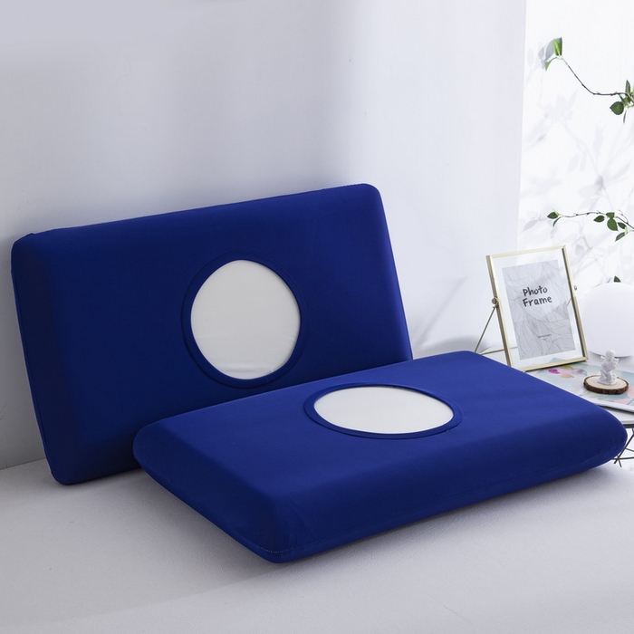 91家纺网 家纺一手货源 找家纺 大黄蜂家居家纺 2025新款小冰皮凉感魔术枕套 宝石蓝