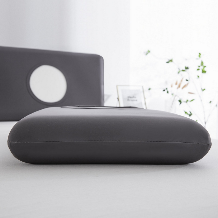 91家纺网 家纺一手货源 找家纺 大黄蜂家居家纺 2025新款小冰皮凉感魔术枕套 深灰色