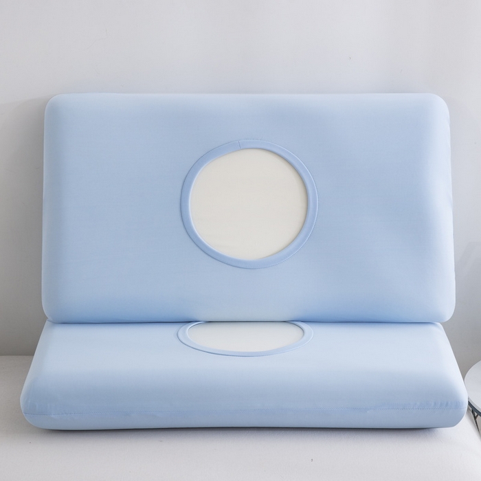 大黄蜂家居家纺 2025新款小冰皮凉感魔术枕套 天空蓝